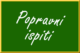 Obavijest o terminu popravnog ispita